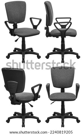 Office computer chair. Isolated from the background. View from different sides