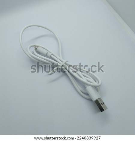 phone wire charge on white background.