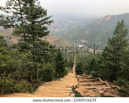 Top of Manitou incline in Manitou Springs, Colorado Royalty-Free Stock Photo #2240916639