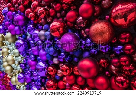 A festive wall of decorations and baubles pictured in the run up to Christmas in 2022.