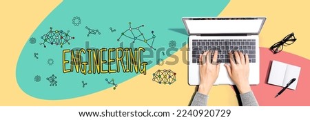 Engineering with person using a laptop computer