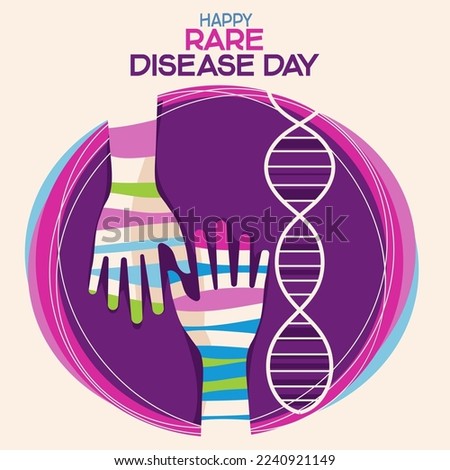 Rare Disease Day Illustration Poster or Banner Background Royalty-Free Stock Photo #2240921149