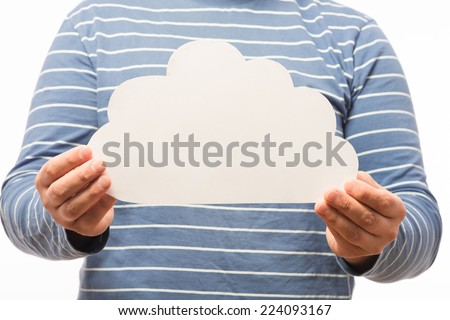 Picture icon clouds in hand