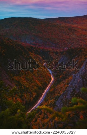 Dixville Notch Sunset Cars - New Hampshire Royalty-Free Stock Photo #2240955929