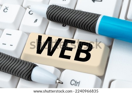 Hand writing sign Web. Business overview a system of Internet servers that support specially formatted documents