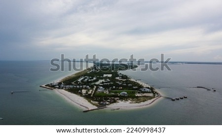 Aerial views of Gasparilla Island State Park on Boca Grande, FL