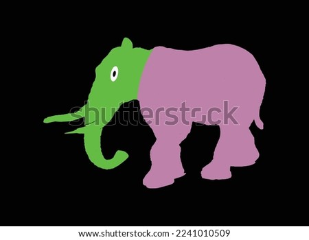 elephant vector art. beautiful elephant vector design. elephant cartoon illustration.