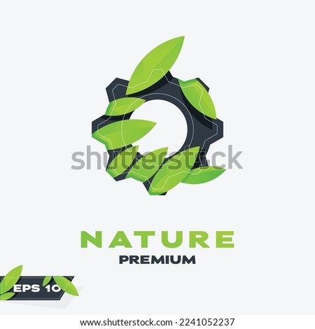 Vector graphic illustration of nature and engineering logo