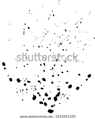 Ink stain. Dirty grunge. Spots. Splatter drops of liquid paint and ink splatter. Drop splash.