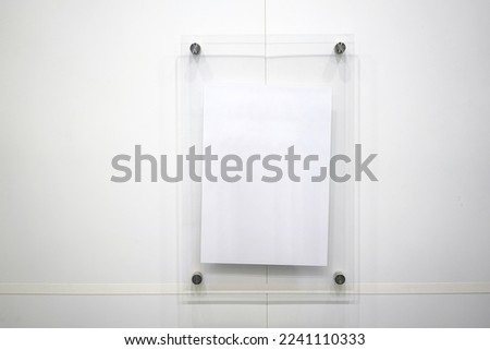 mock up transparent Wall Mounted Acrylic for ad