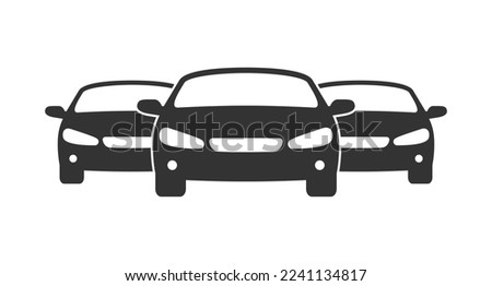 Car fleet graphic icon. Motor vehicles sign isolated on white background. Motorcade symbol. Vector illustration Royalty-Free Stock Photo #2241134817