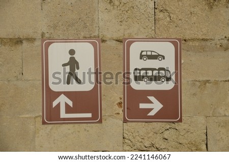 Traffic, Location and Direction Signage, Istanbul, Turkey.