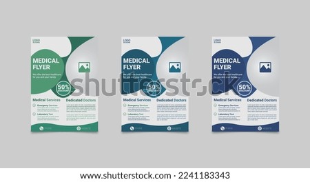  Medical flyer design template. A4 size and fully editable 