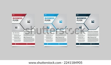 Business flyer design template. vector illustration template in A4 size