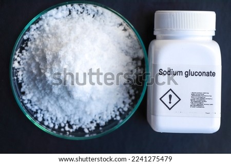 sodium gluconate in bottle , chemical in the laboratory and industry, Chemicals used in the analysis Royalty-Free Stock Photo #2241275479