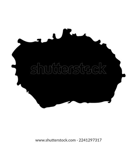 Black silhouette of the country Buve. Map. Vector illustration