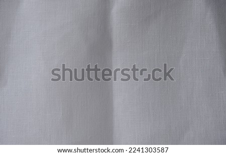 Bleached White Linen Fabric. Crumpled organic linen. Natural lifestyle. Copy space.