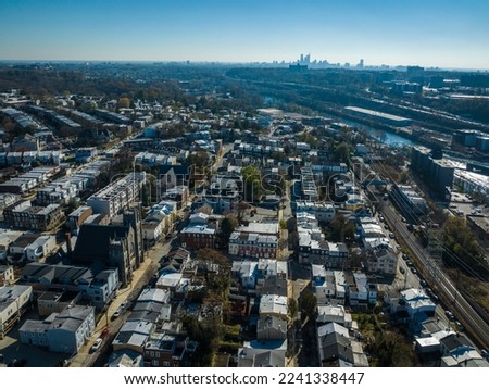 Aerial Drone of Manayunk Philadelphia
