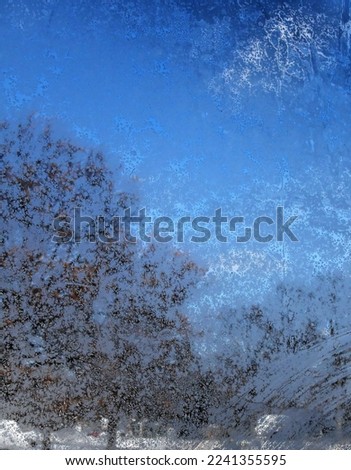 Frost on a glass window