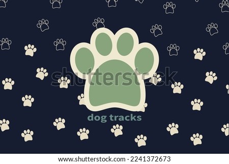 Animal paw print illustration vector 