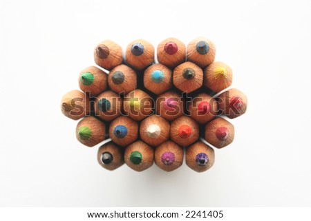 Color pencil tips Royalty-Free Stock Photo #2241405