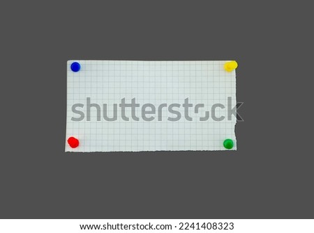 Image of colorful memo paper attached with pins