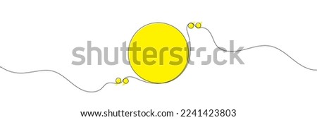 Continuous one line drawing of speech, bubble empty. Line cloud communication on white background. Vector illustration