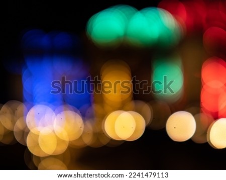 colored lights in a dark room