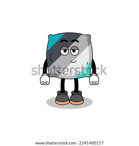 throw pillow cartoon couple with shy pose , character design