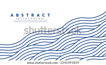 Blue water wave line pattern background. Vector illustration. Japanese style concept. Royalty-Free Stock Photo #2241491859