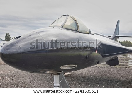 A picture of an old cold war jet fighter
