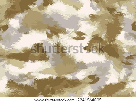 Full seamless watercolor camouflage texture print pattern. Usable for Jacket Pants Shirt and Shorts. Army textile fabric. Unique tie dye military camo. Vector illustration. Royalty-Free Stock Photo #2241564005