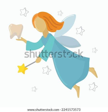 Tooth fairy isolated vector illustration