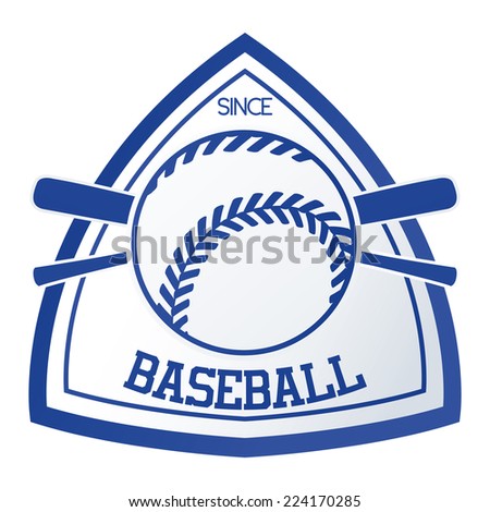 an isolated baseball emblem on a white background
