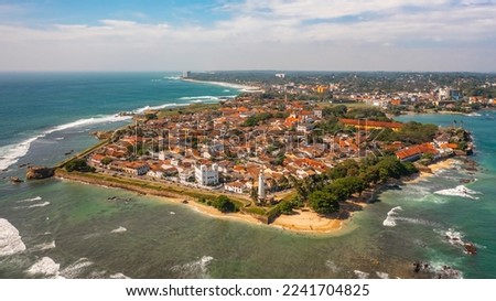 Aerial view of Galle Dutch Fort in Sri Lanka Royalty-Free Stock Photo #2241704825