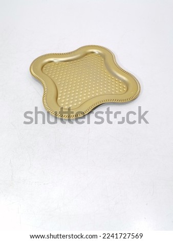 gold tray drawn on a white background