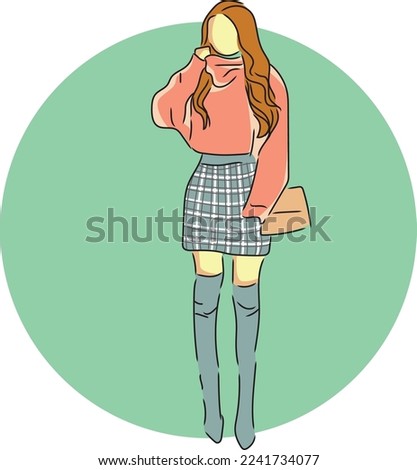 woman vector design. illustration woman with fashion sense. it can be used as icon fashion