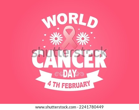 World cancer day vector logo event concept colorful ribbon with vector illustration design