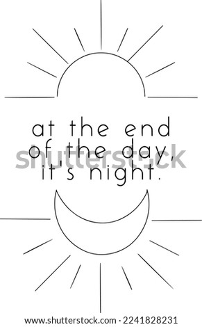 Minimalist Poster Vector with a funny quote 