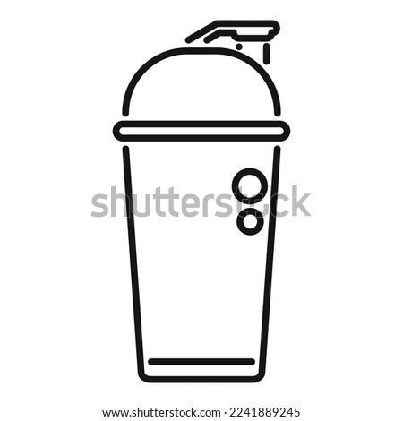 Sport shaker icon outline vector. Diet food. Healthy nutrition