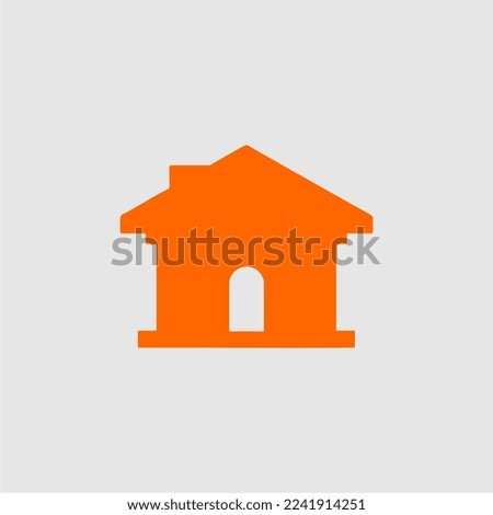 Orange House icon logo template vector design