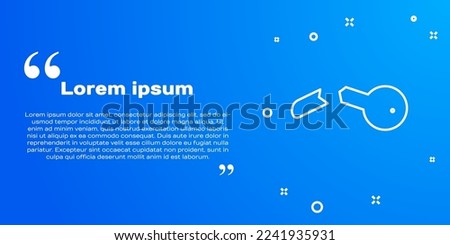 White line Broken key icon isolated on blue background.  Vector Illustration