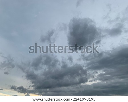 Stratocumulus clouds are low-level clumps or patches of cloud varying in colour from bright white to dark grey at Bangkok, Thailand.no focus