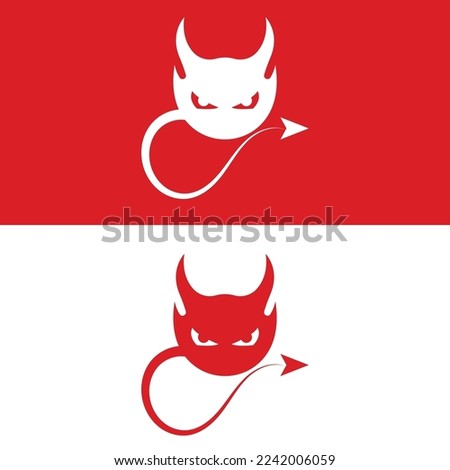devil logo icon vector illustration template design Royalty-Free Stock Photo #2242006059