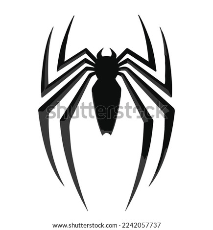 animal icon vector danger logo sign art danger spider black white tattoo element vector template 