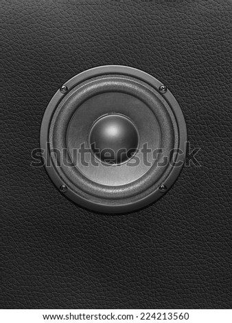 Audio Music speaker Bass on leather