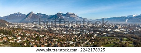Panoramic view of the agglomeration of Grenoble