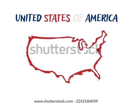 Empty America Map vector illustration