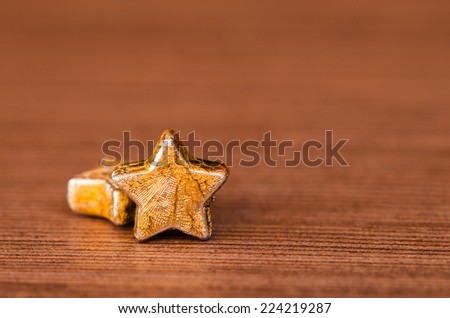 two golden stars decoration image
