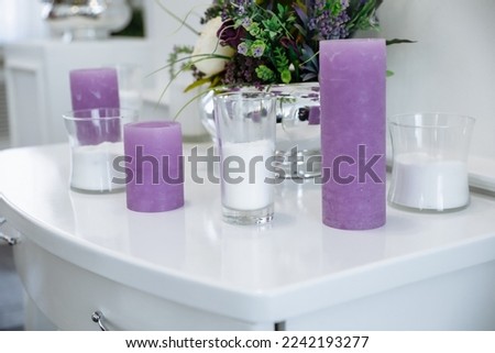 Wedding paraphernalia, bread, flowers, glasses